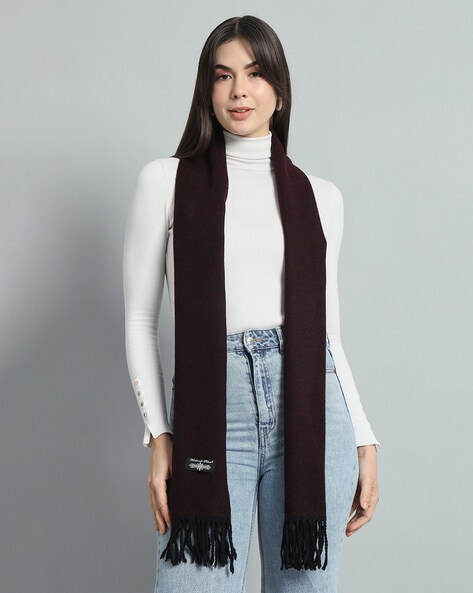 Women Scarf with Frayed Hem Price in India