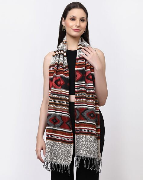 Geometric Woven Acrylic Muffler Price in India