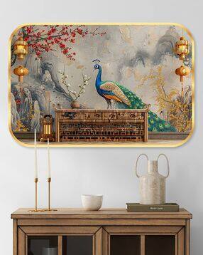 Peacock Print Wall Art Painting