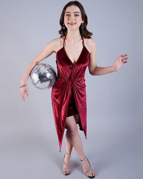 Buy Tibatan Red Dresses for Women by FREEHAND Online