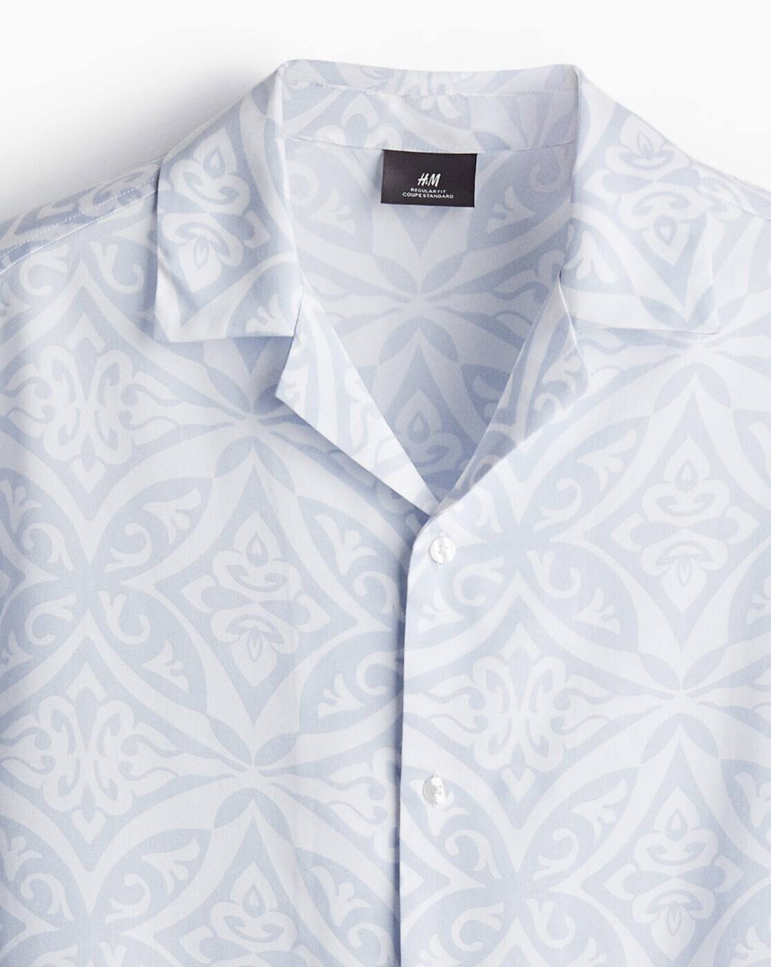 Resort Shirt Summer Shirts H&m H&M Men Regular Fit Crinkled