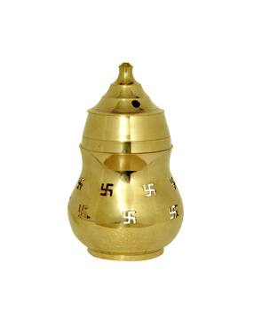 navyaksh Brass Kapoor Lamp Showpiece-picture-15