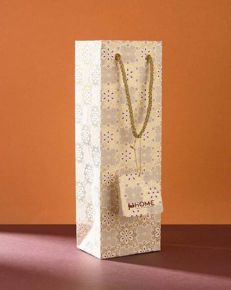 Fabindia Floral Print Paper Gift Bag