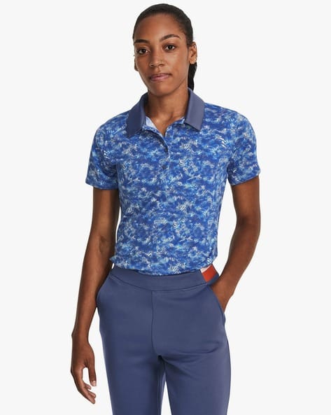 Under Armour Women Printed Playoff Regular Fit Polo T-Shirt
