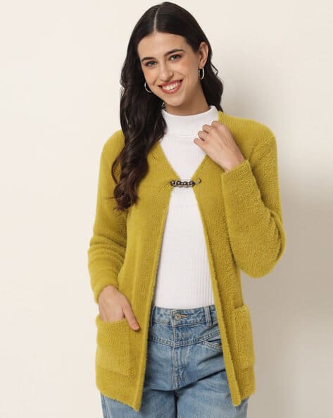 Buy Mustard Shrugs Jackets for Women by Broowl Online