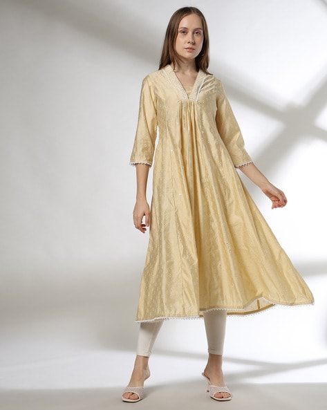 Yellow Kurtas for Women by AVAASA MIX N' MATCH Online | Ajio.com