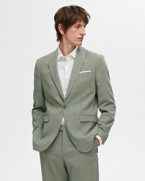 Wear Olive Green Blazer Womens Buy Desert Sage Green Blazers Waistcoats For  Men By SELECTED Online