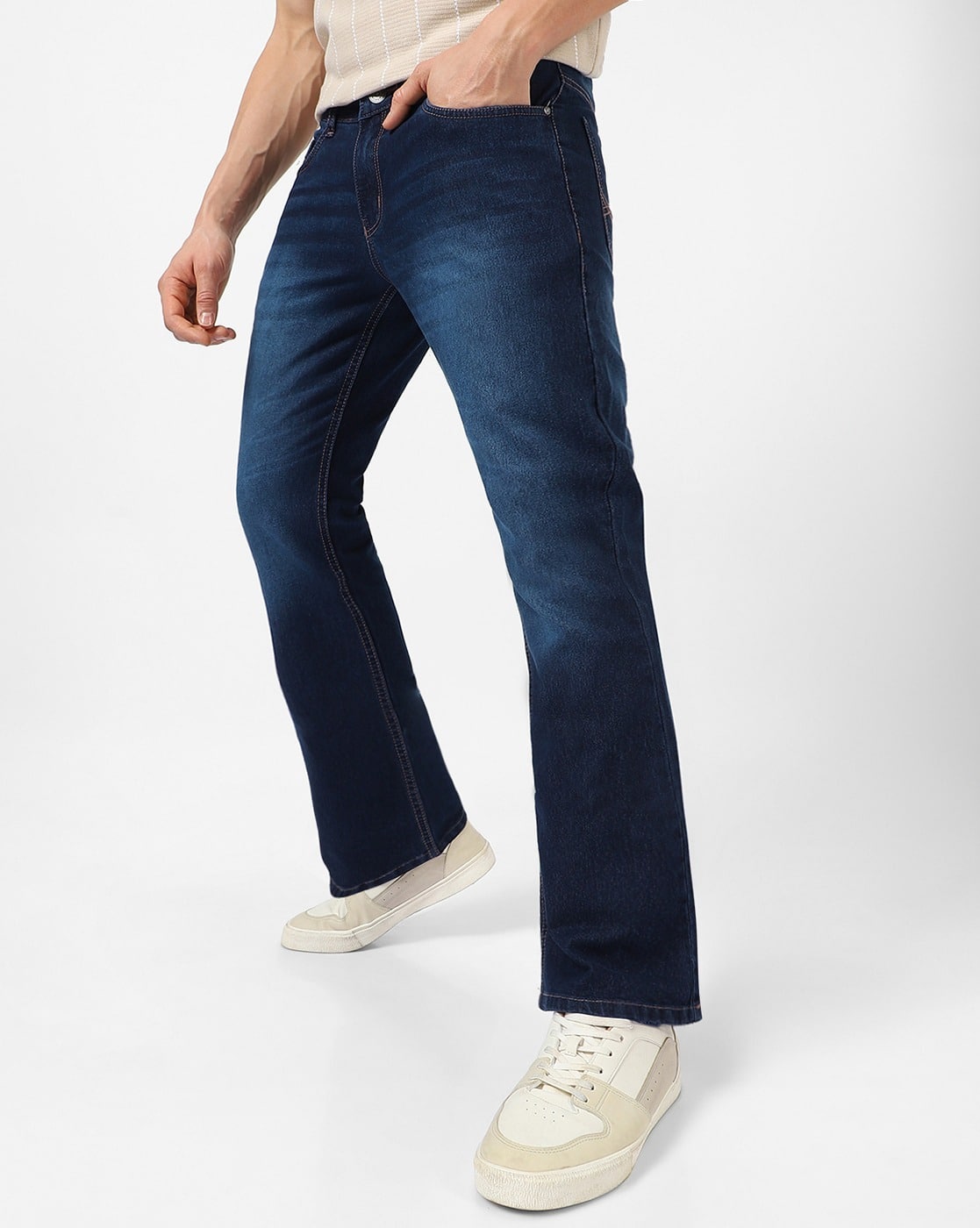 High Waist Zara Bootcut Jeans Mens Men's Carbon Black Distress