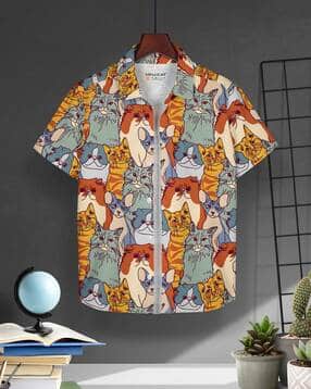 hellcat Men Graphic Print Regular Fit Shirt-picture-27