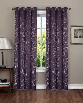 rrc Set of 2 Leaf Print Long Door Curtains-picture-12