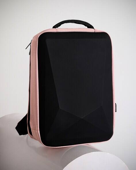French Accent Men Colourblock Laptop Back Pack with Zip-Closure