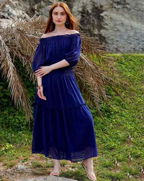 Buy Blue Dresses for Women by FREEHAND Online Ajio