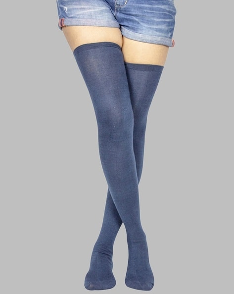 Buy Navy Blue Socks Stockings for Women by Neska Moda Online