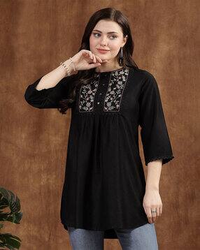 nayam by lakshita Women Regular Fit Embroidery Tunic-picture-20
