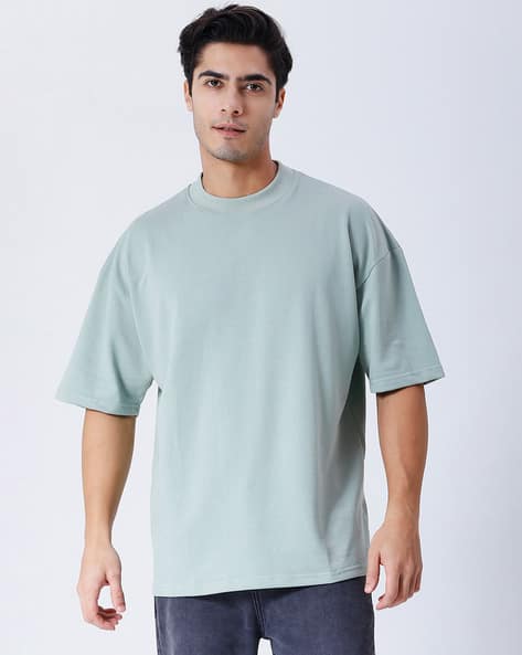 Men Oversized Fit Crew-Neck T-Shirt