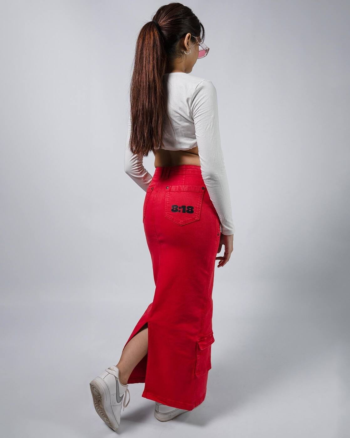 Buy Red Skirts for Women by Eight Eighteen Online
