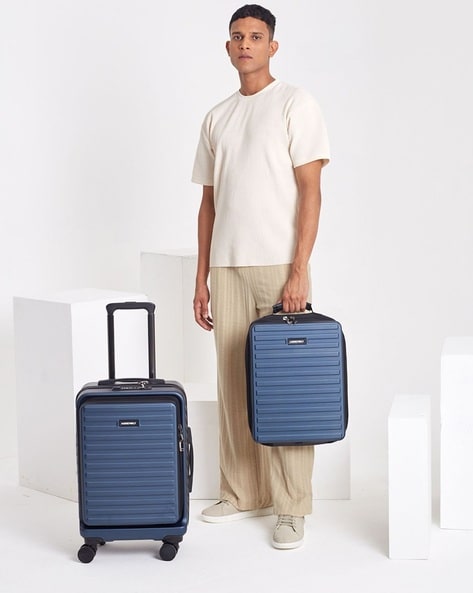 Buy Blue Luggage Trolley Bags for Men by Assembly Online Ajio