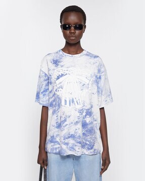 Buy Acne Studios Blurred Logo Cotton Fitted T-Shirt | Green Buy Acne Studios Blurred Logo Cotton Fitted T-Shirt | Green