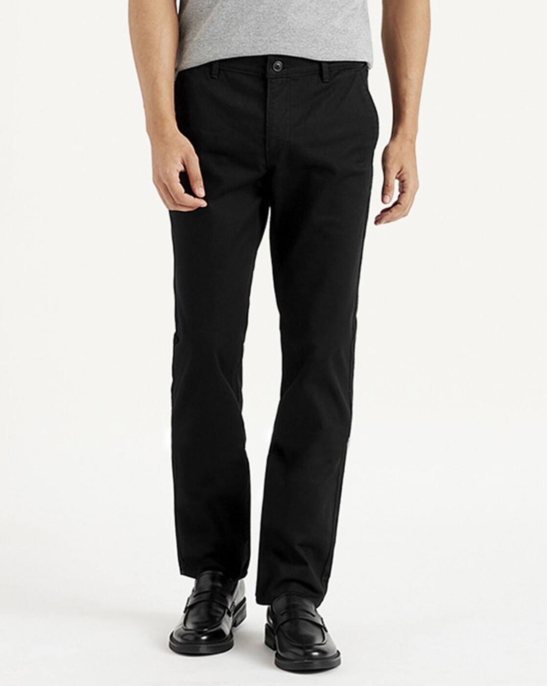 Men Slim Fit Flat-Front Chinos