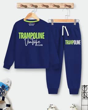 trampoline Boys Typographic Print Pants & T-Shirt Set-picture-40