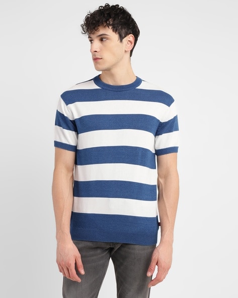 Men Striped Slim Fit Pullover