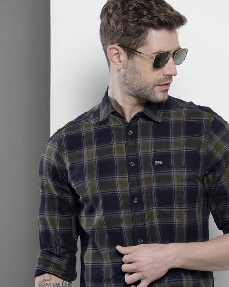 The Indian Garage Co Checked Shirt with Patch Pocket