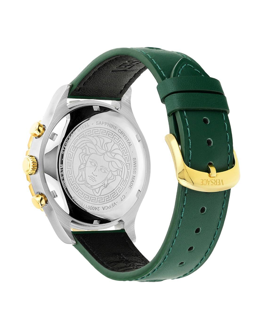Buy VERSACE Analogue Watch with Leather Strap-VEPCA0224 | Green