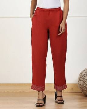 biba Women Relaxed Fit Pants with Insert Pockets-picture-11