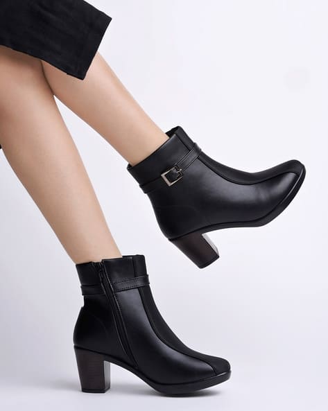 Buy Black Boots for Girls by Shoetopia Online - Main Image