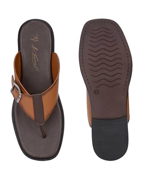 Buy Tan Flip Flop \u0026 Slippers for Women by KNOOS Online | Ajio.com