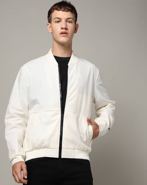 Men Regular Fit Bomber Jacket