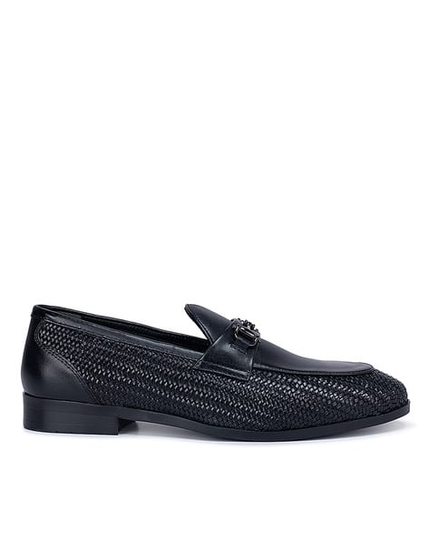 Leather Shoes Basket Weave Slip On Shoes Twisted X Men's Basket