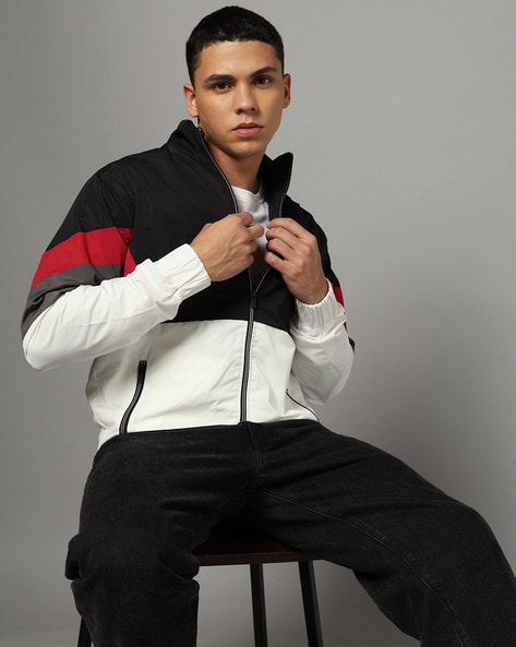 Men Colourblock Jackpot Fit Jacket