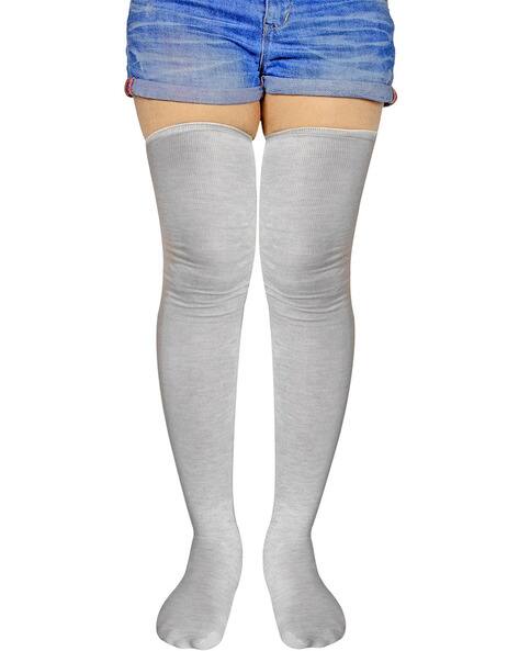CircAid Comfort Thigh High Sock Liners - Thin, Stretchy Undersocks For Wear Under Compression Garments