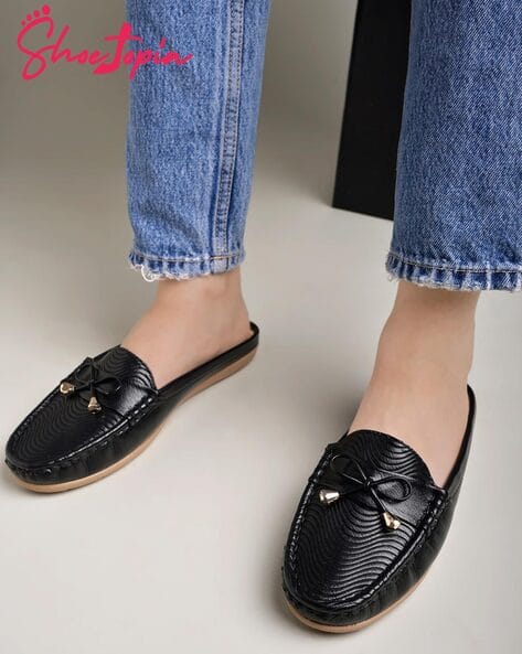 Girls Round-Toe Slip-On Mules