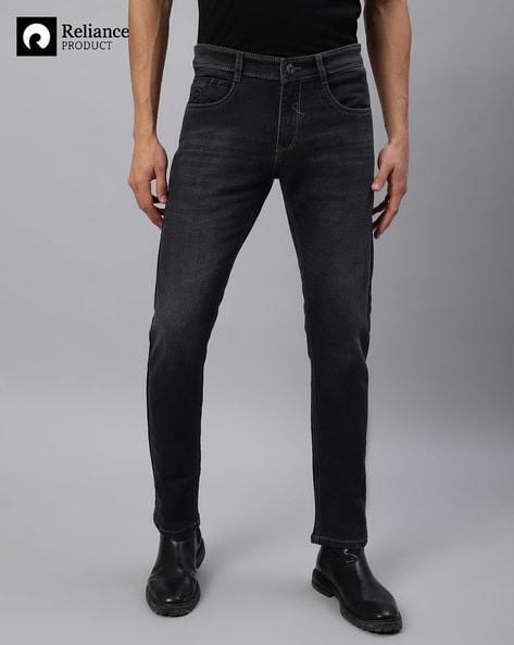 Men Lightly Washed Slim Fit Jeans