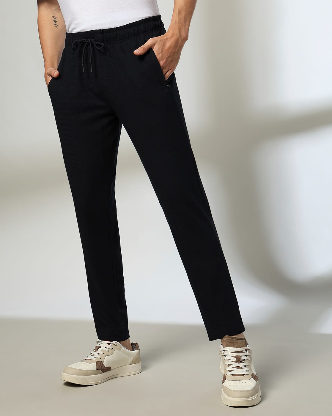 Teamspirit Men Straight Track Pants For Men (Navy, L)