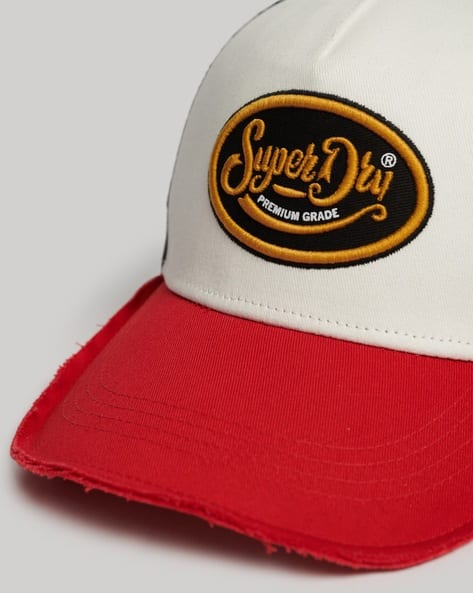 ◆Superdry◆ Tiger Mesh Print Trucker Ball Cap Red Buy White Caps & Hats for Men by SUPERDRY Online | Ajio.com
