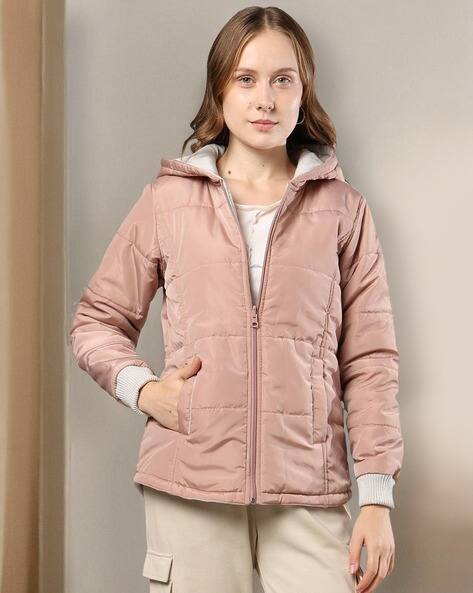 Women Reversible Regular Fit Zip-Front Puffer Jacket