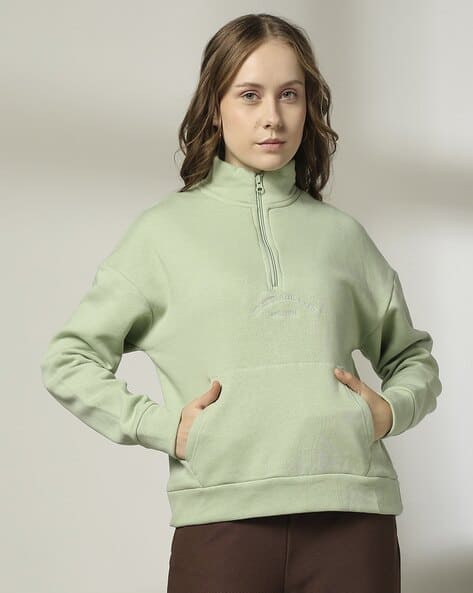 Buy Green Sweatshirt Hoodies for Women by Teamspirit Online
