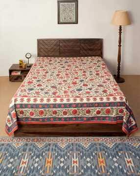 Women Floral Print Single Bedsheet with Pillow Cover-image-8