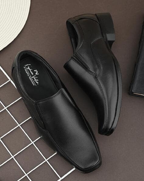 Men Square-Toe Formal Slip-On Shoes