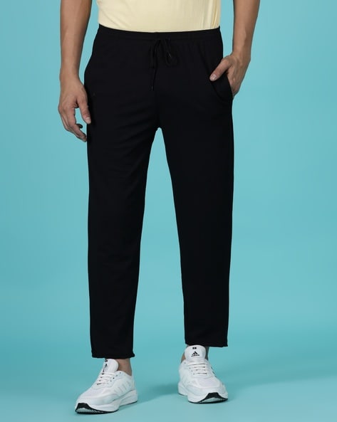 Men Straight Track Pants with Insert Pockets