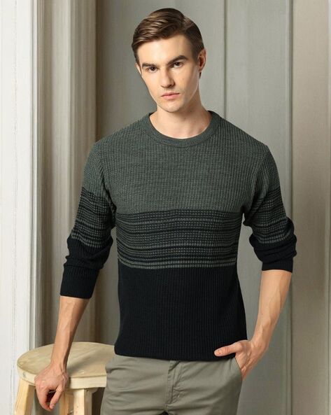 Men Engineered Stripe Sweater