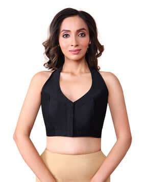 rene Women V-Neck Front-Open Blouse-picture-3