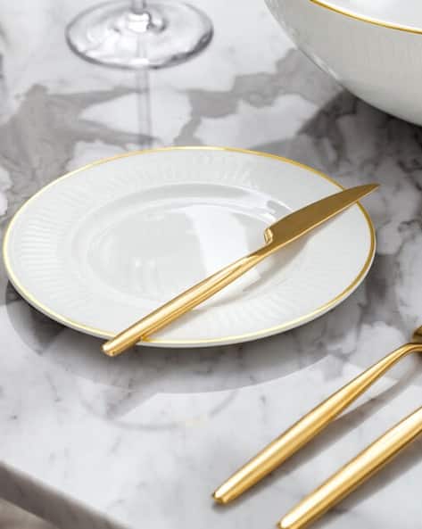 Opala Diva Divya Dinner Set Price Clay Craft Bone China Gold Line