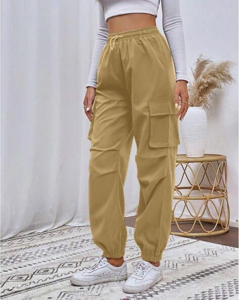 Cargo Pants Drawstring Khaki Pants Womens Fatique Jogger Women's