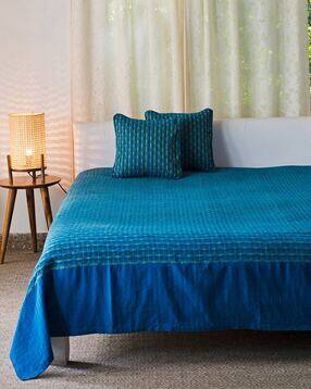 104 TC Hand Woven Cotton Single Bed Cover-image-3