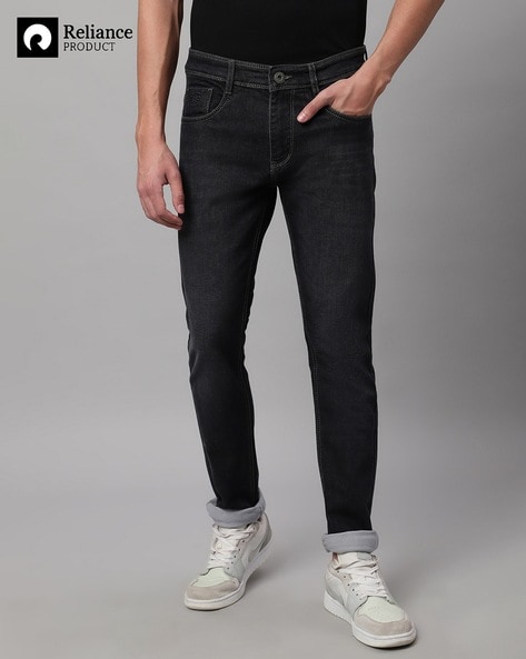 Men Lightly Washed Slim Fit Jeans