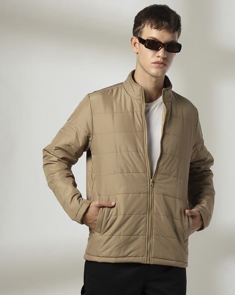Men Quilted Slim Fit Puffer Jacket